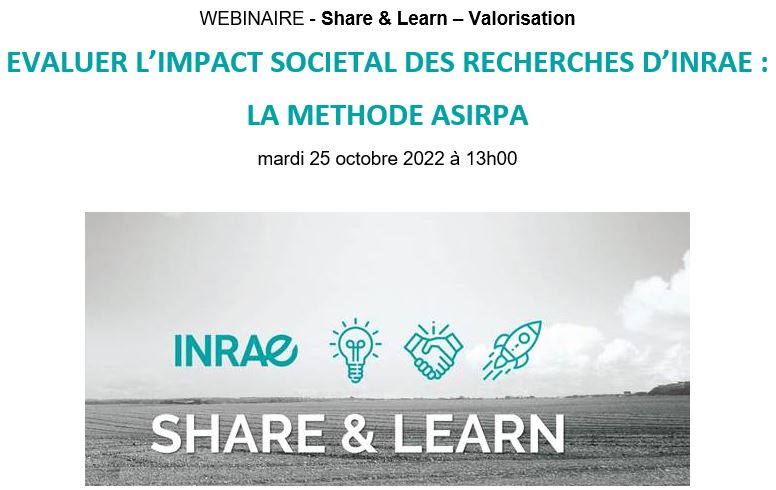 Webinaire Share &Lear le 25 octobre pour découvrir la méthode ASIRPA